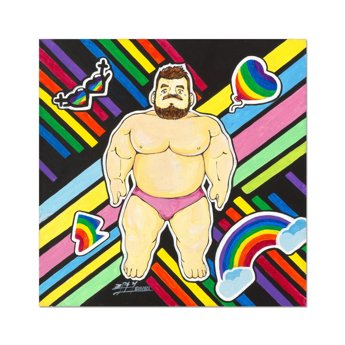 Rainbow Bear Fine Art Print