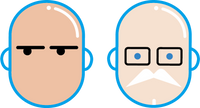 Two bald guys art