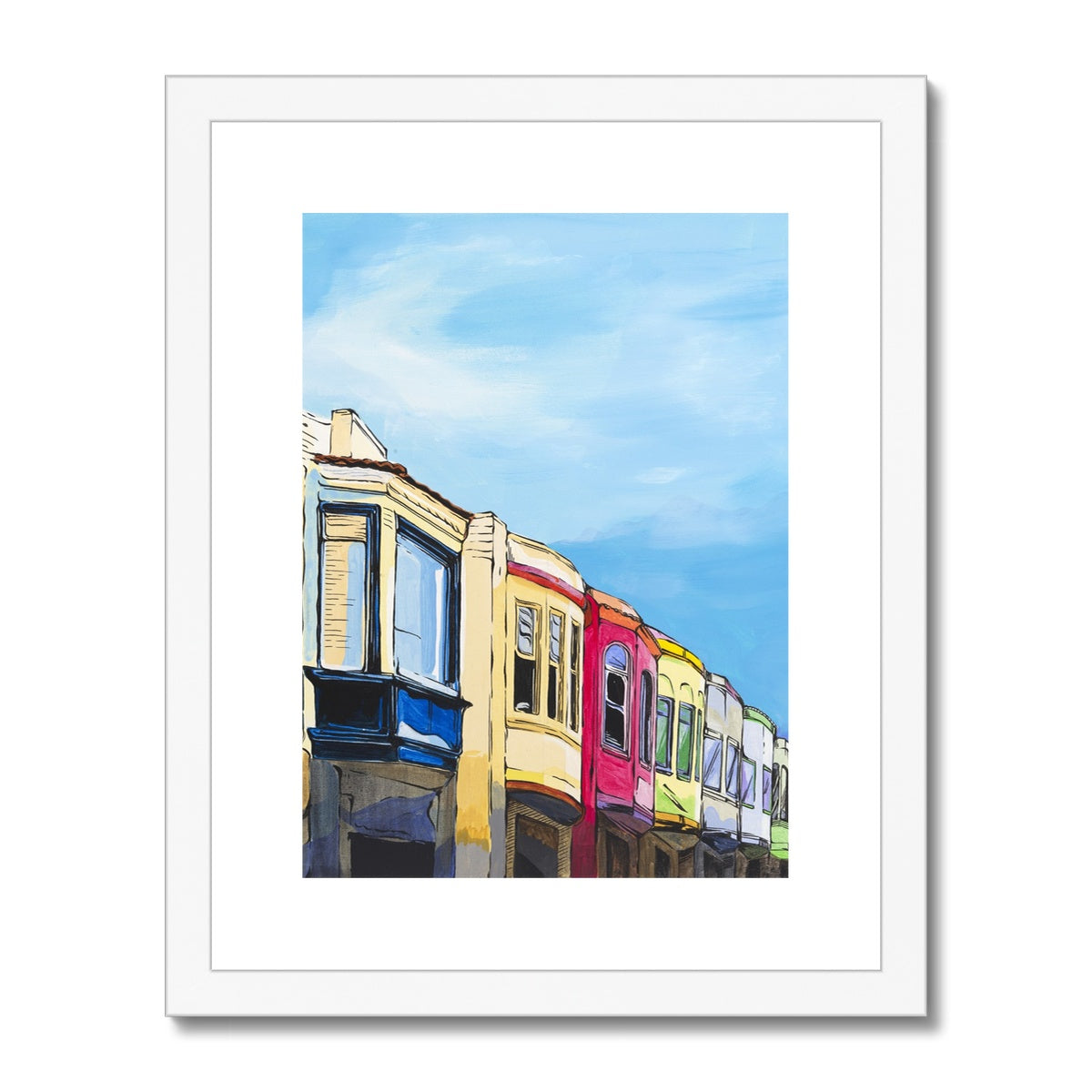 The inner Richmond houses Framed & Mounted Print