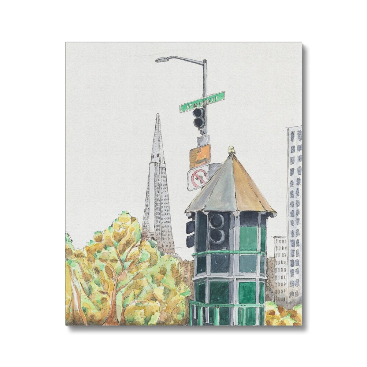 The Cable Car Light in SF Canvas