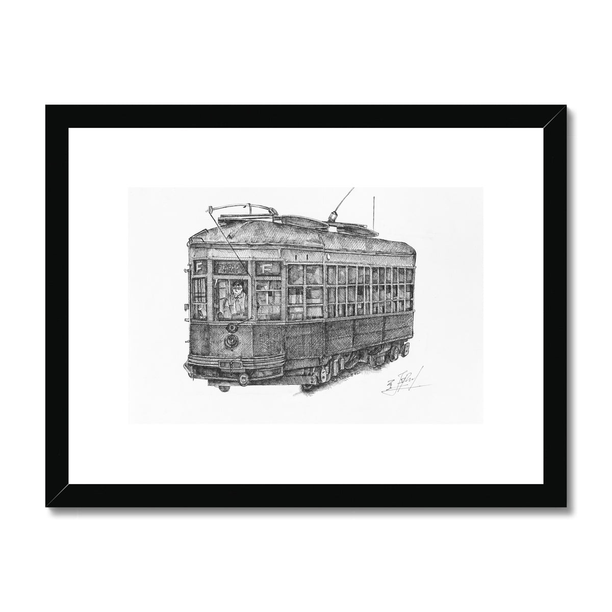 SF "F" Trolley Framed & Mounted Print