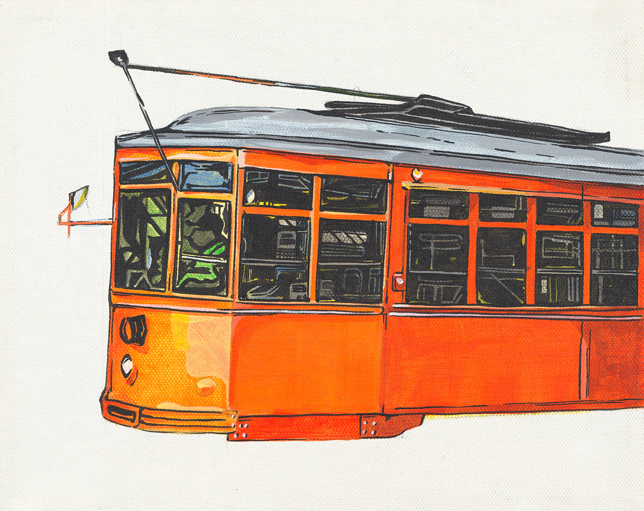 Orange Trolley (original) - Acrylic