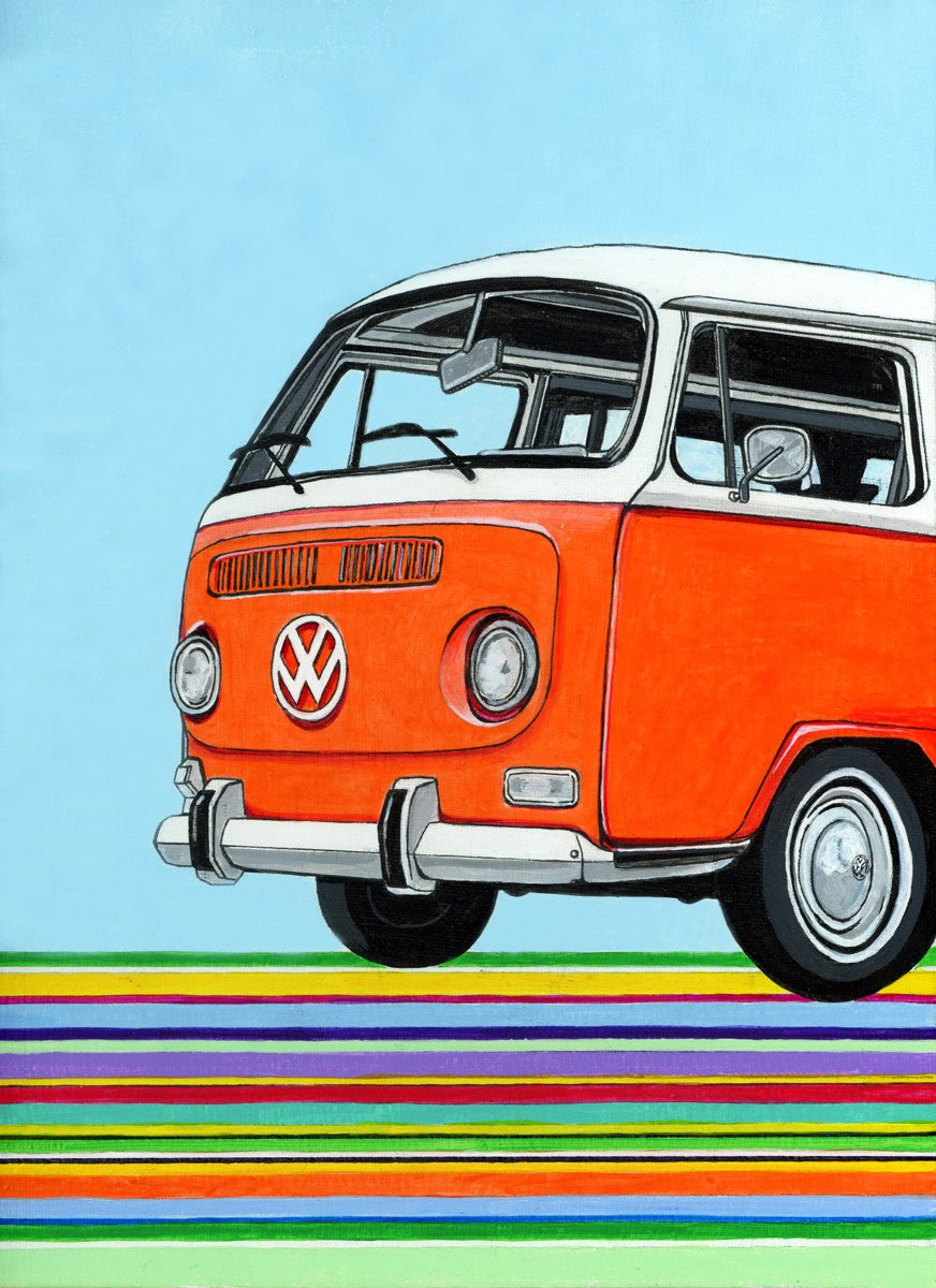 Orange VW bus