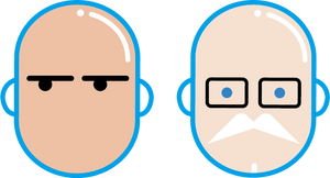 Two bald guys art