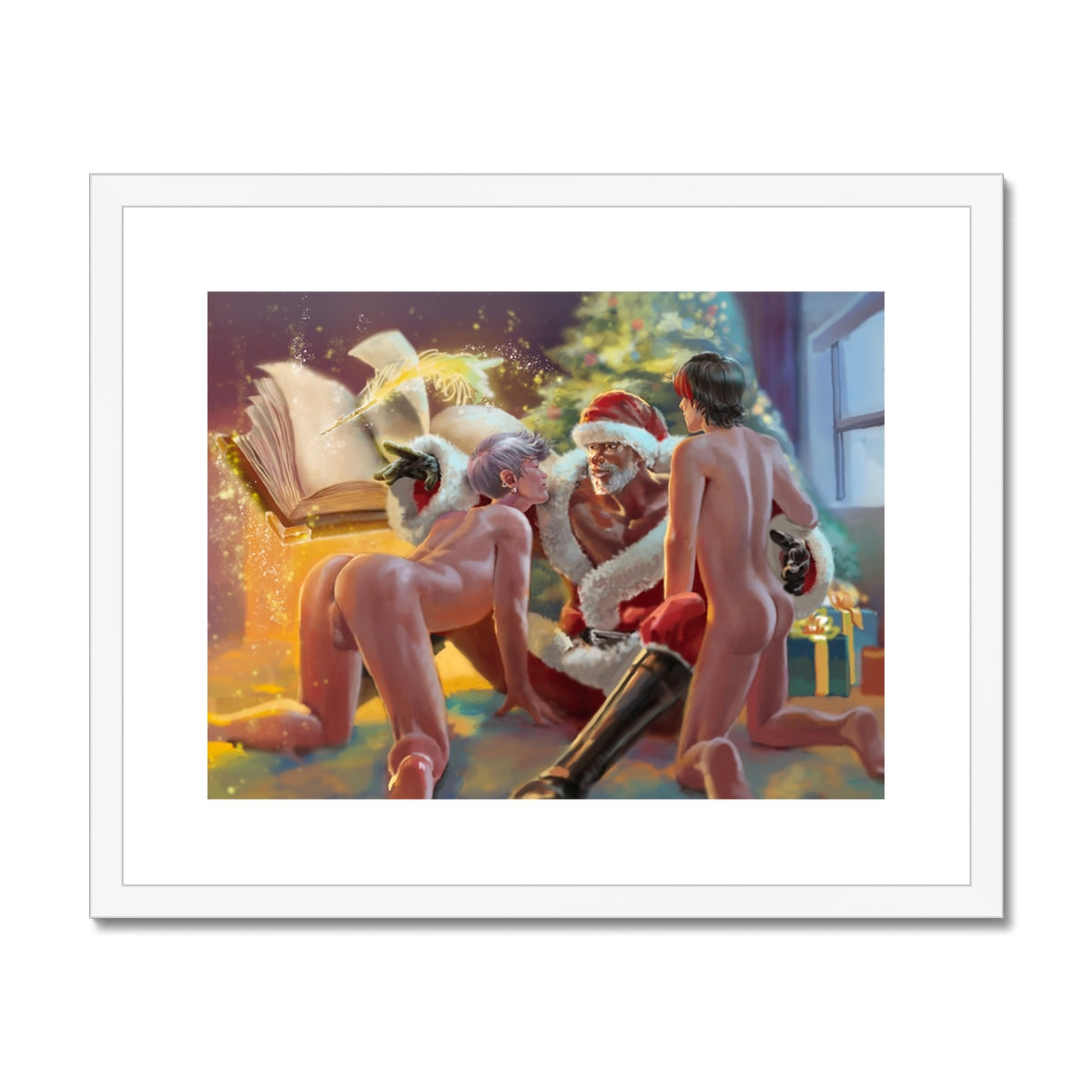 Santa Nude Framed & Mounted Print