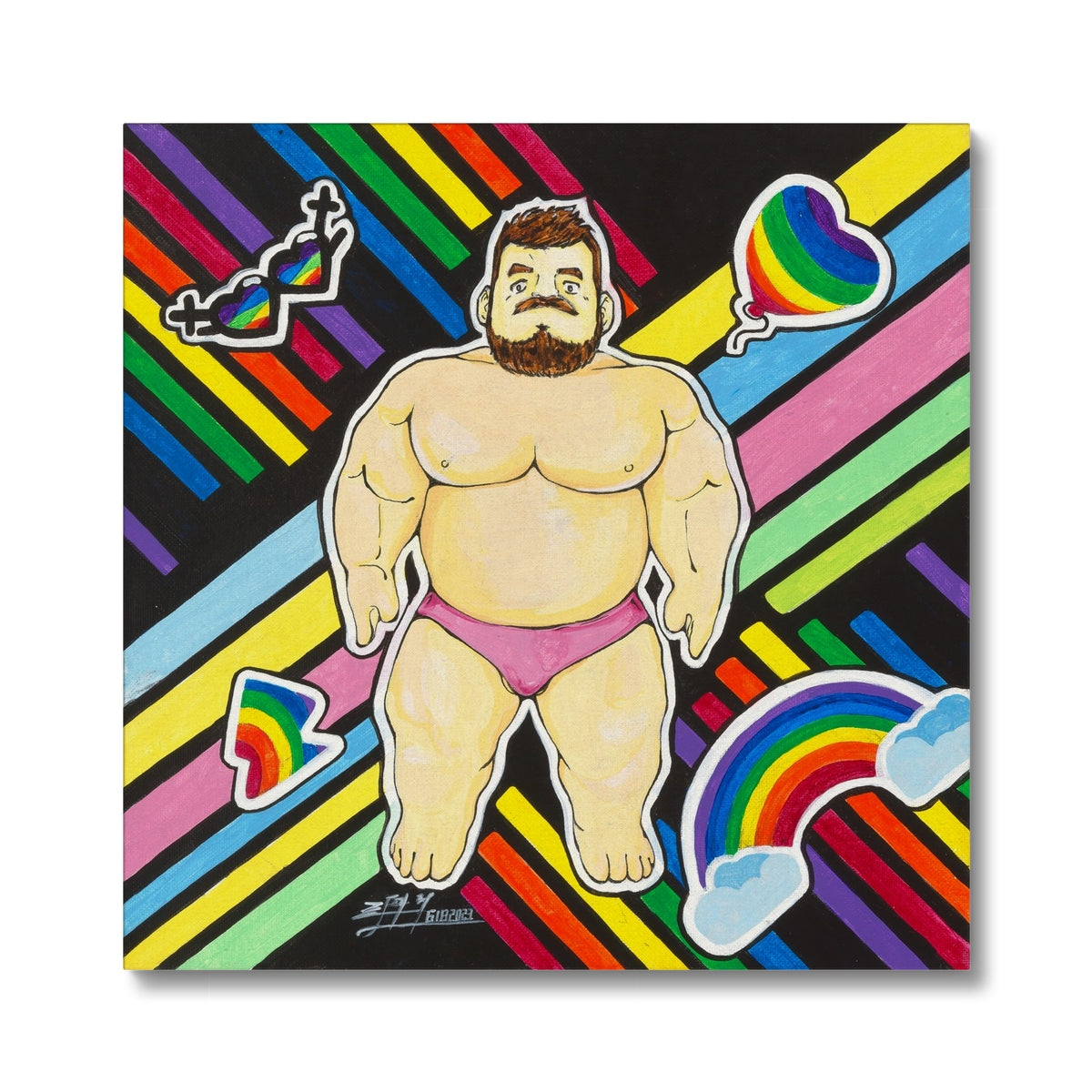 Rainbow Bear Canvas