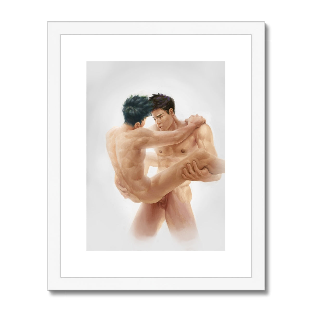 An intimate moment Framed & Mounted Print