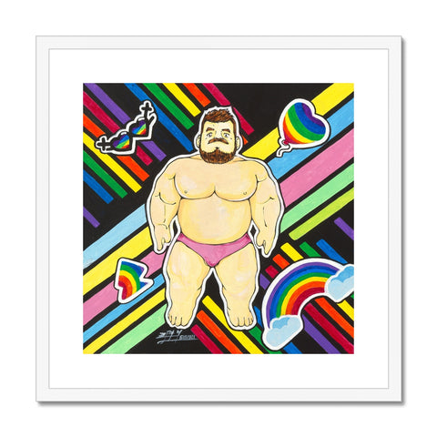 Rainbow Bear Framed & Mounted Print