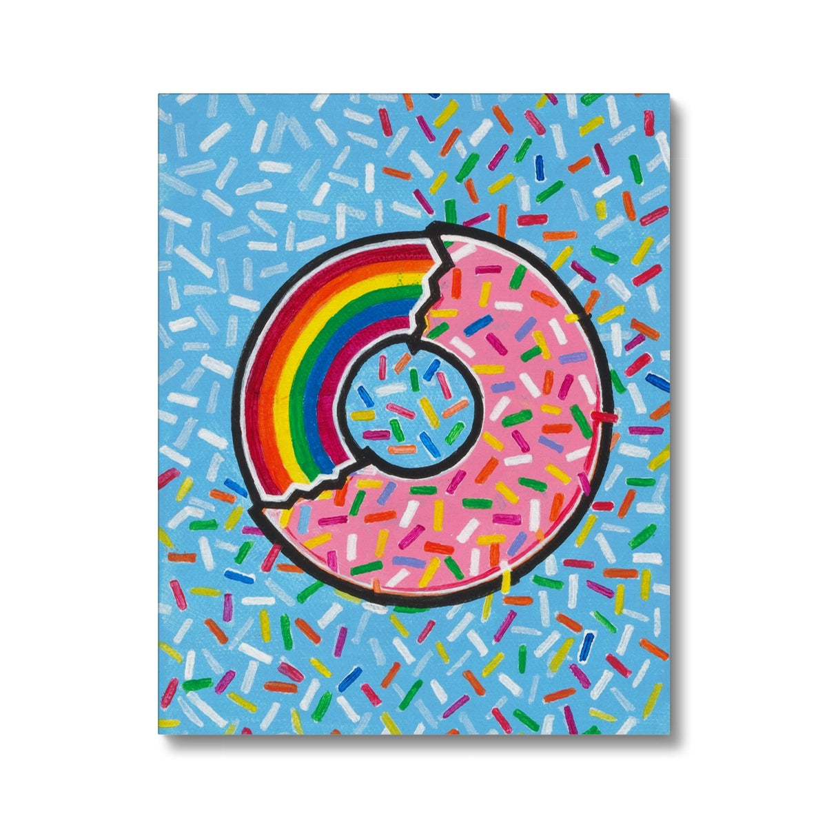 Rainbow Donut Canvas