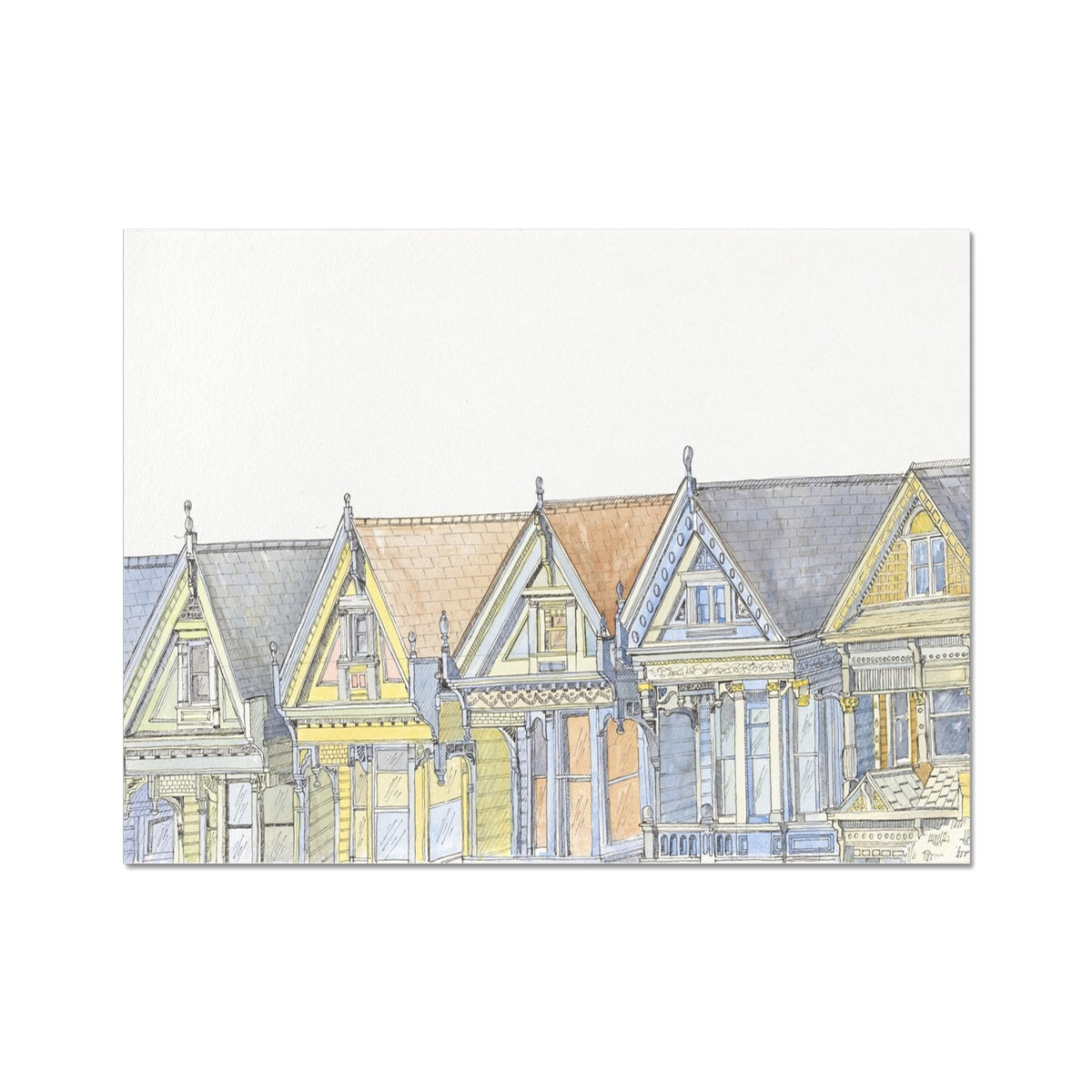 The Painted Ladies Fine Art Print