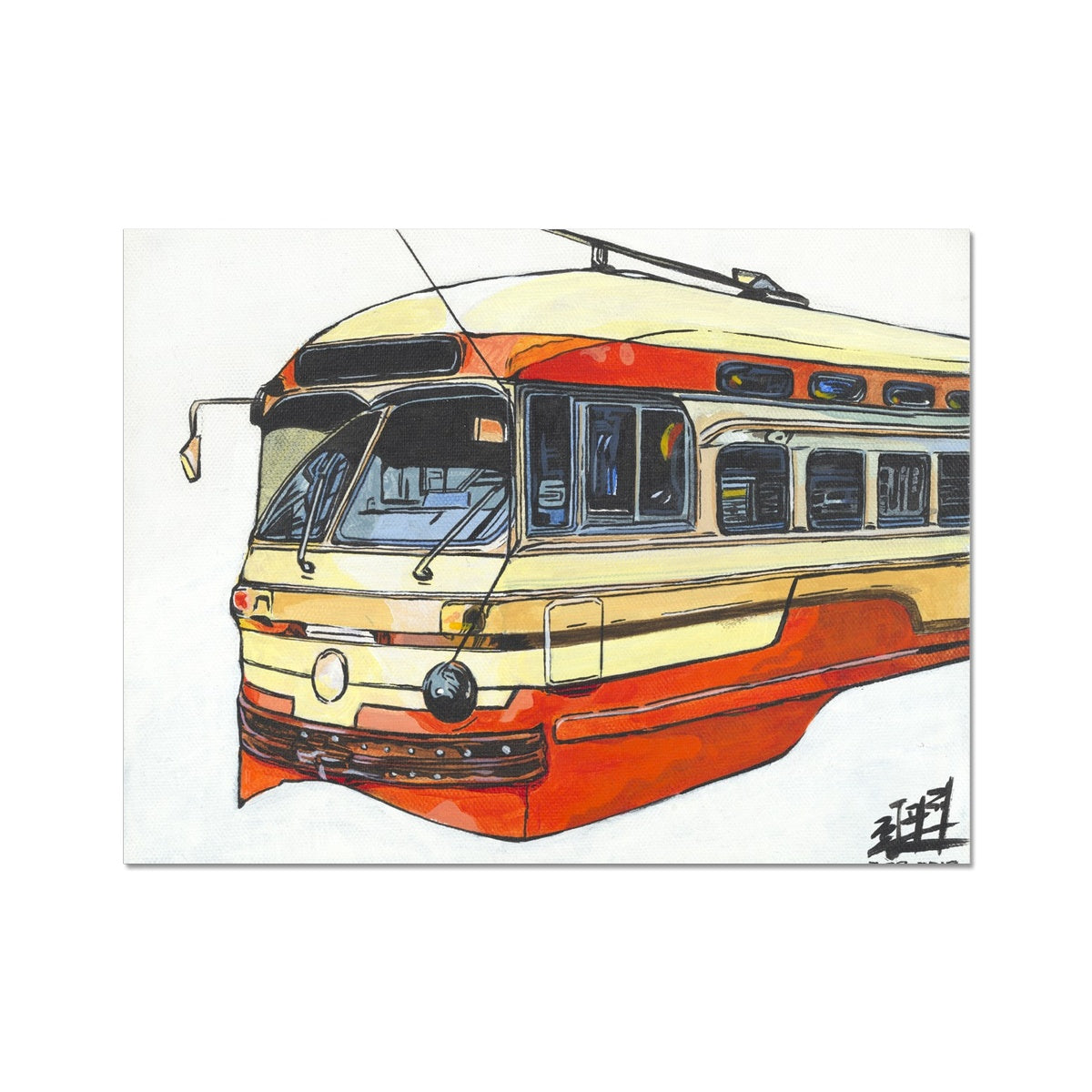 Yellow SF Trolley Fine Art Print