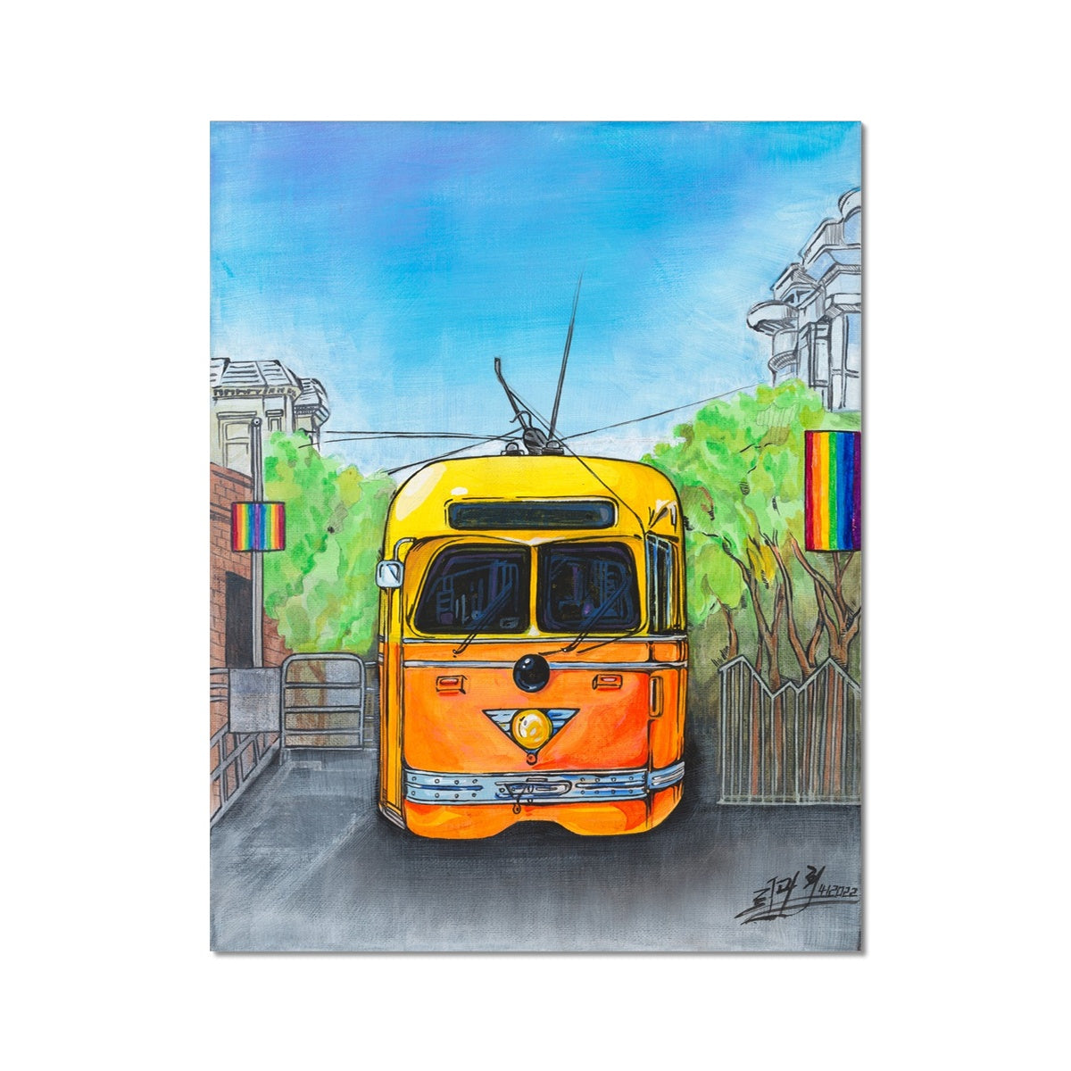 Castro Yellow Trolley Fine Art Print