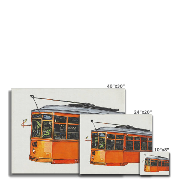 Orange Trolley Canvas