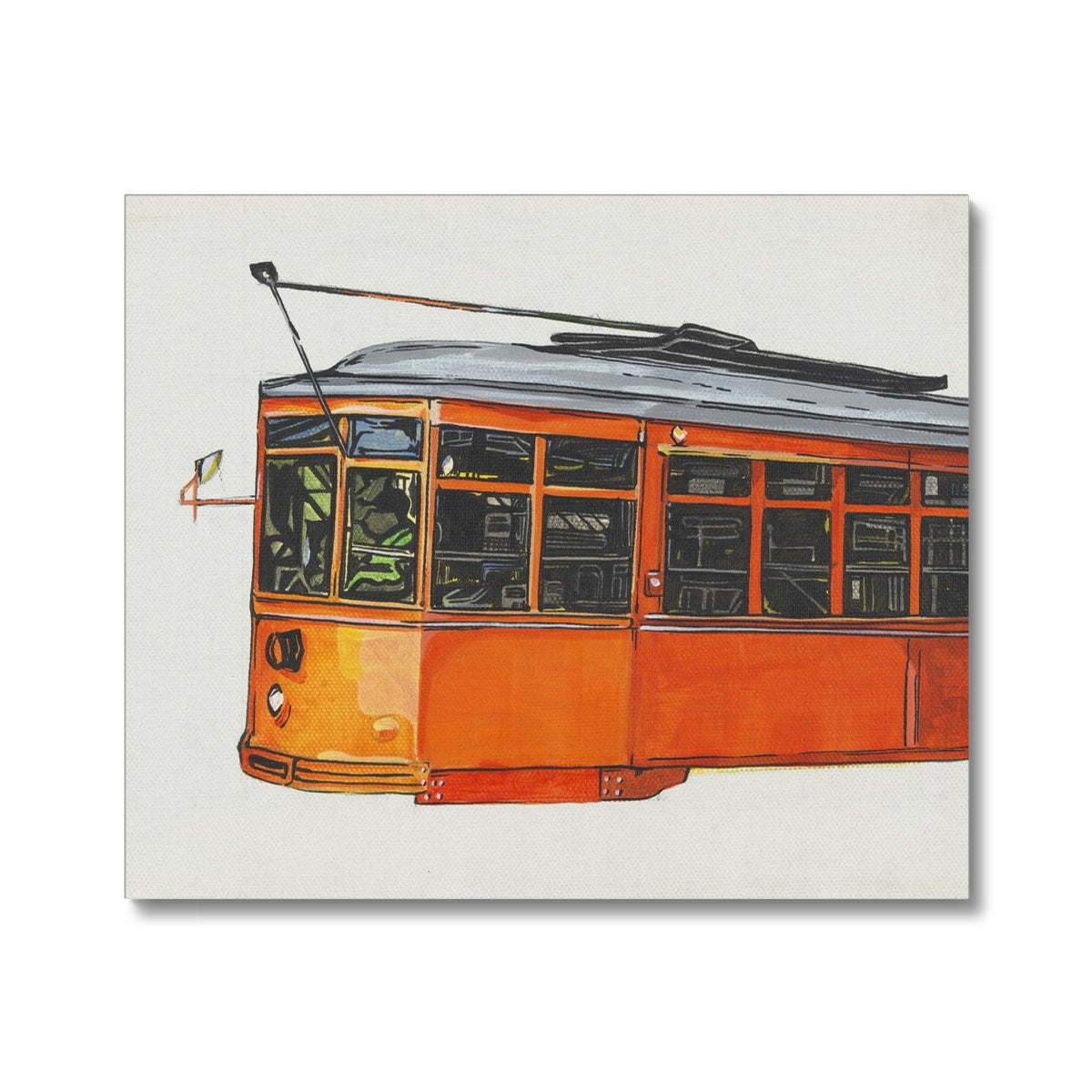 Orange Trolley Canvas