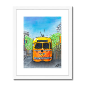 Castro Yellow Trolley Framed & Mounted Print