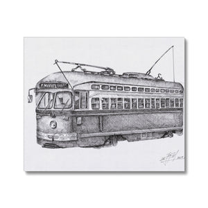SF trolley Pen drawing Canvas
