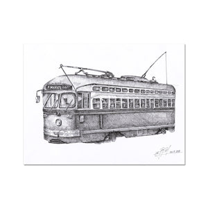 SF trolley Pen drawing Fine Art Print