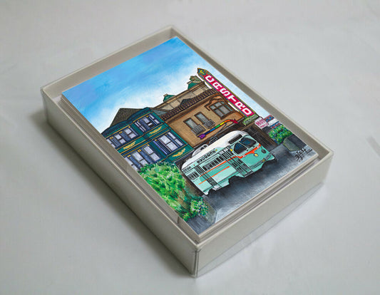 Castro theater + trolley GREETING CARDS