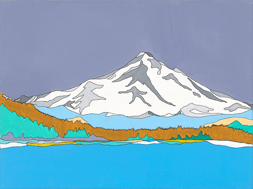 Mt. Hood with lake (original) -Acrylic
