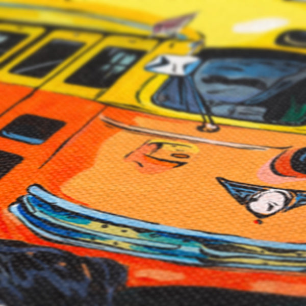 The yellow & orange SF trolley Canvas