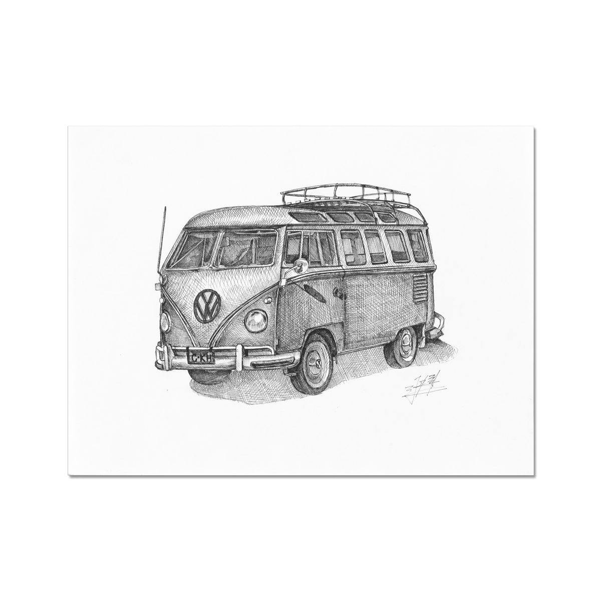 VW 21-Window Bus Fine Art Print