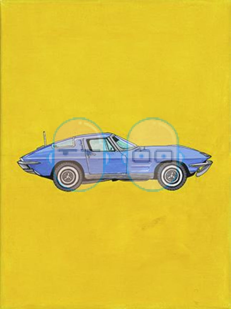 Blue Corvette (Original) - Acrylic Original