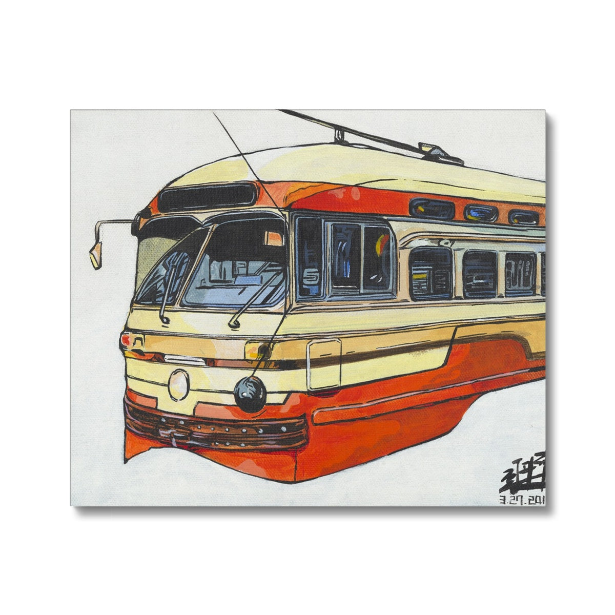 Yellow SF Trolley Canvas