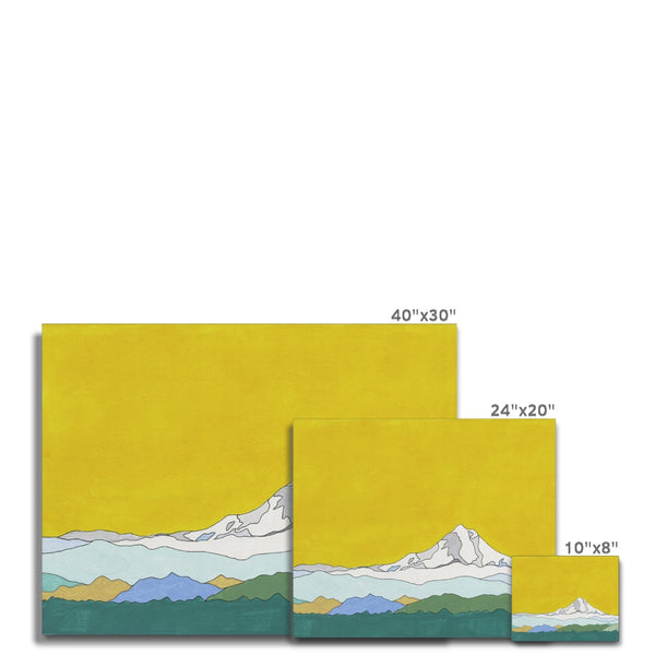 Mt. Hood (yellow sky) Canvas