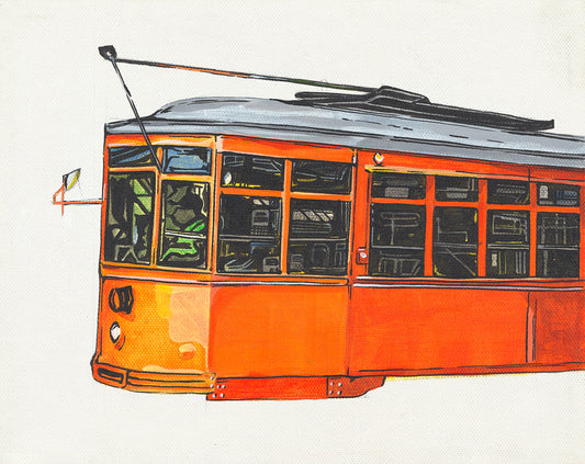 Orange Trolley (original) -  Acrylic