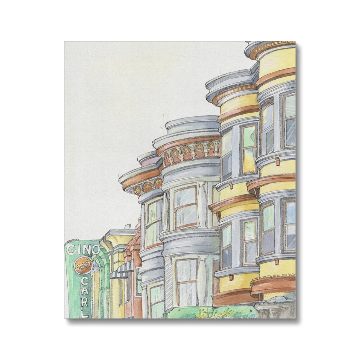 The Italian Houses Canvas