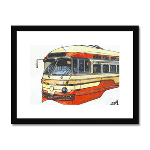 Yellow SF Trolley Framed & Mounted Print