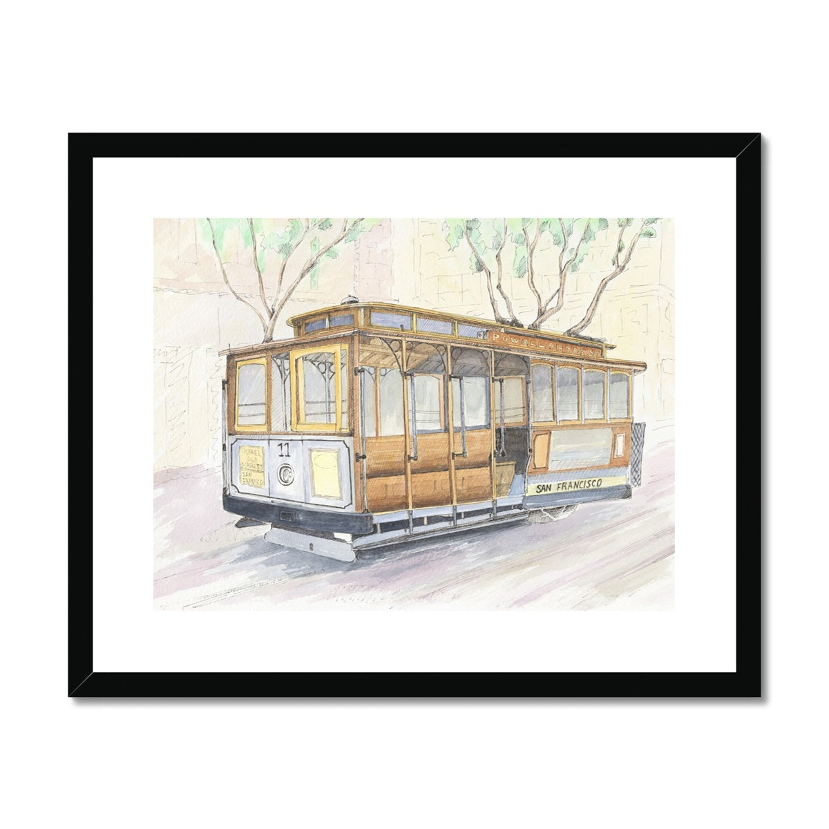 A cable car Framed & Mounted Print