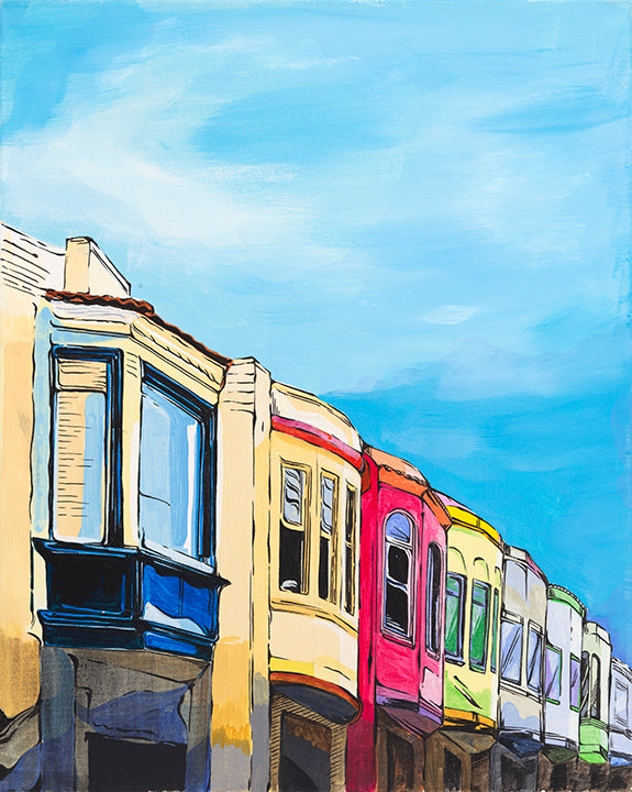 The Inner Richmond Houses (original) - Acrylic